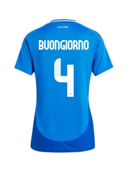 Italien Alessandro Buongiorno #4 Heimtrikot für Frauen EM 2024 Kurzarm